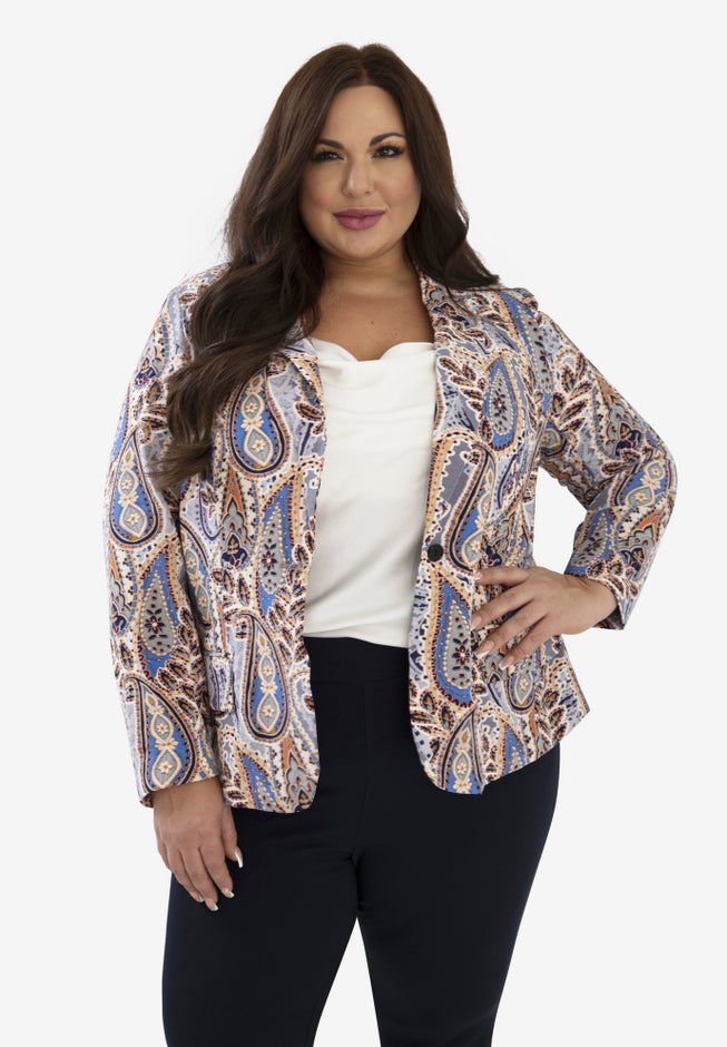 Stretch Crepe Blazer image number null