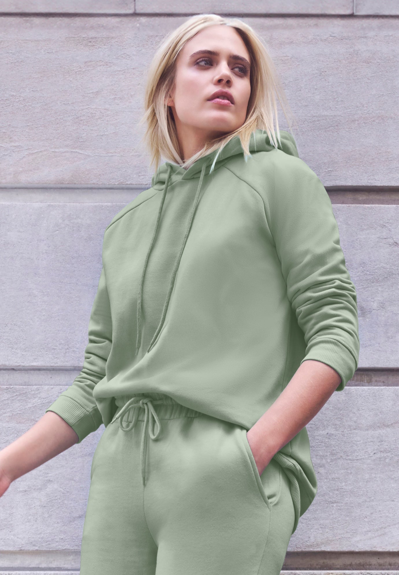 Hooded Fleece Boxy Sweatshirt image number 0