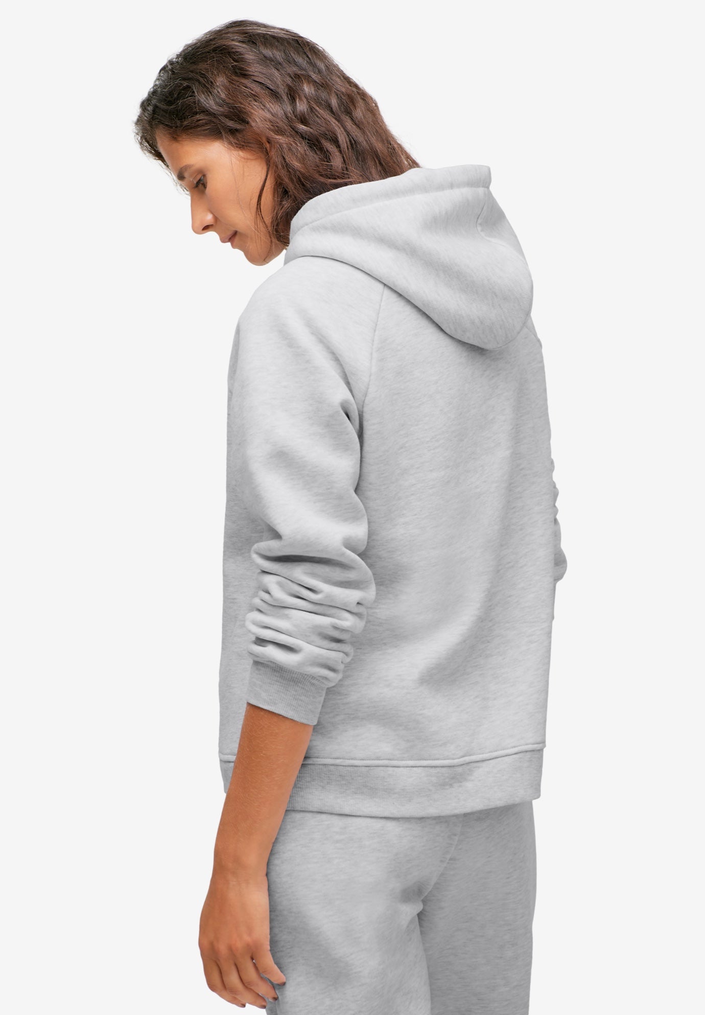 Hooded Fleece Boxy Sweatshirt image number 1