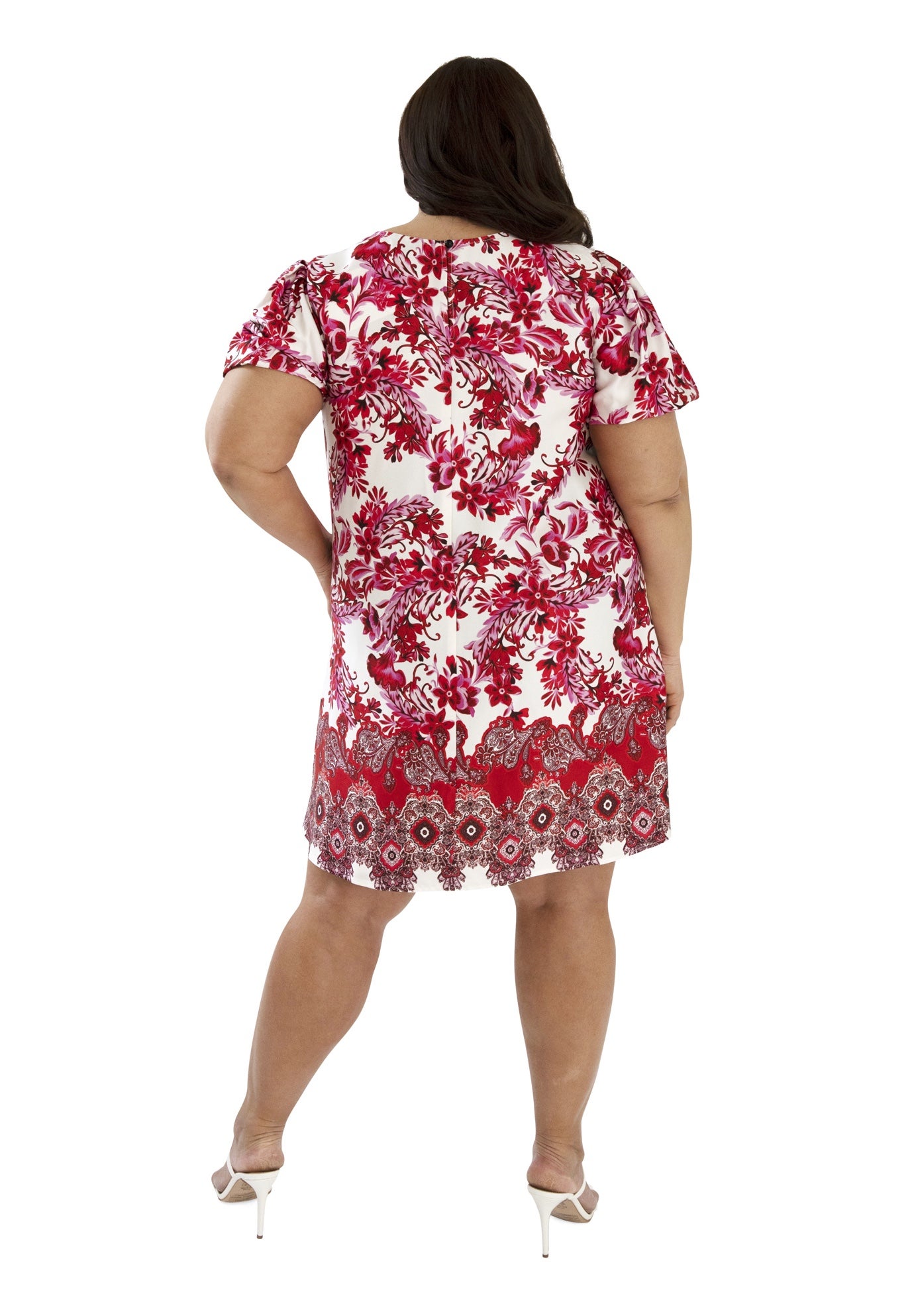 Charm Border Print Dress image number 1