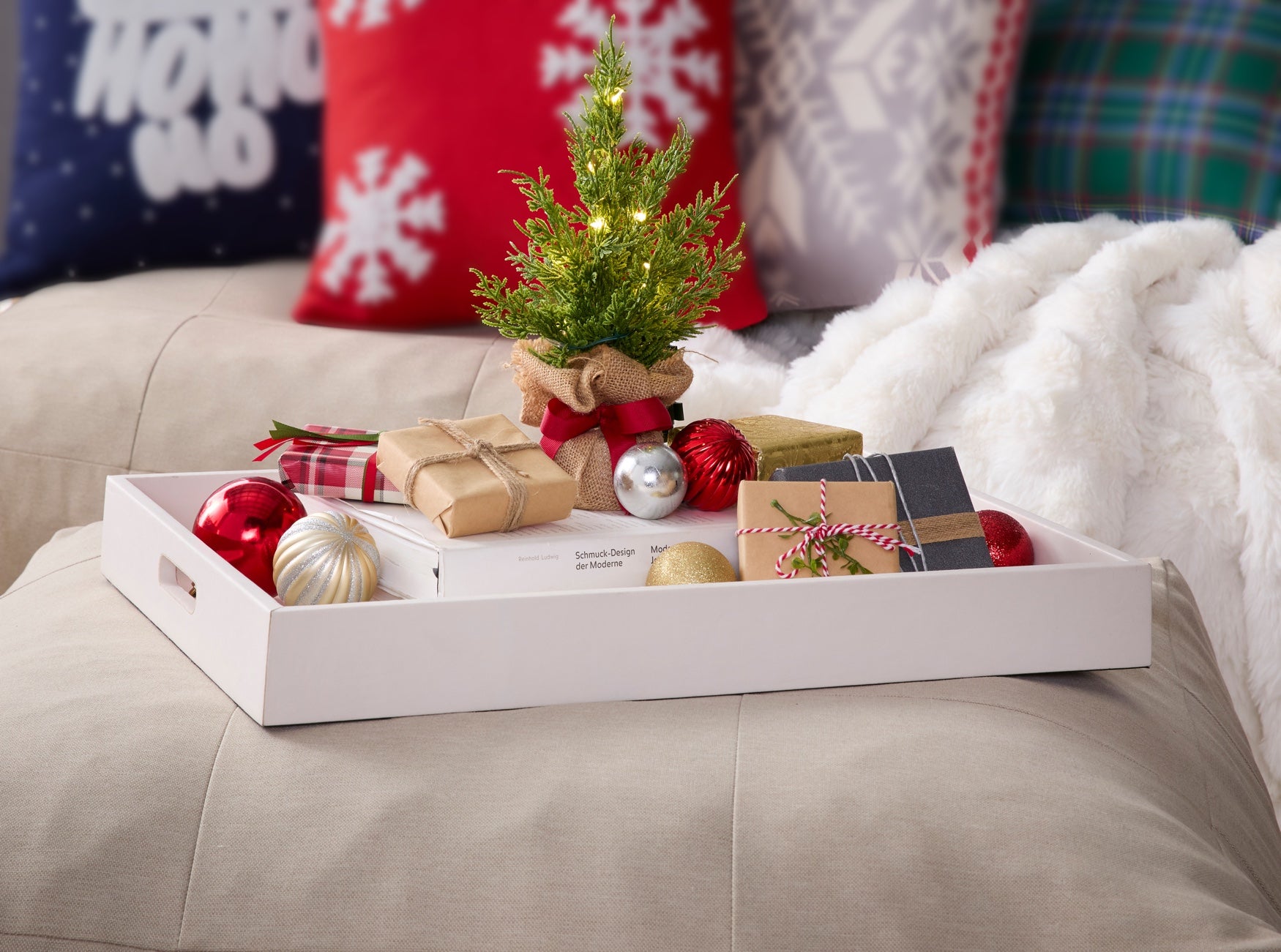 Leather Rectangular Serving Tray image number 0