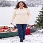 Zip Front Shaker Cardigan Sweater image number 0