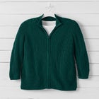 Zip Front Shaker Cardigan Sweater image number null