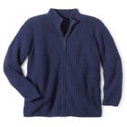 Zip Front Shaker Cardigan Sweater image number null