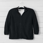 Zip Front Shaker Cardigan image number null