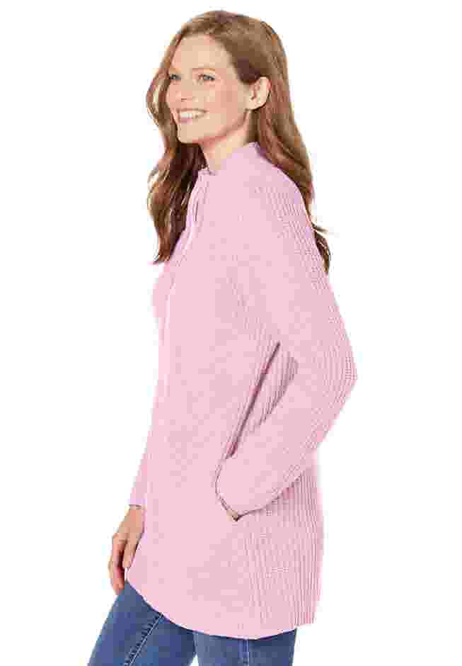 Zip Front Shaker Cardigan image number 2