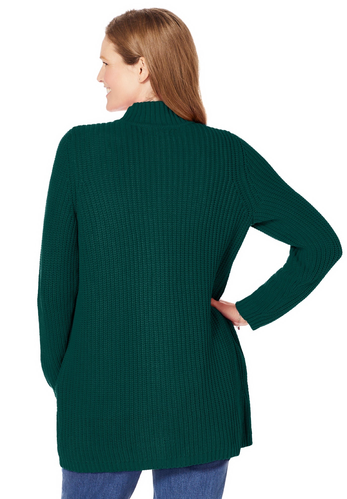 Zip Front Shaker Cardigan Sweater image number 2