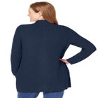 Zip Front Shaker Cardigan image number null