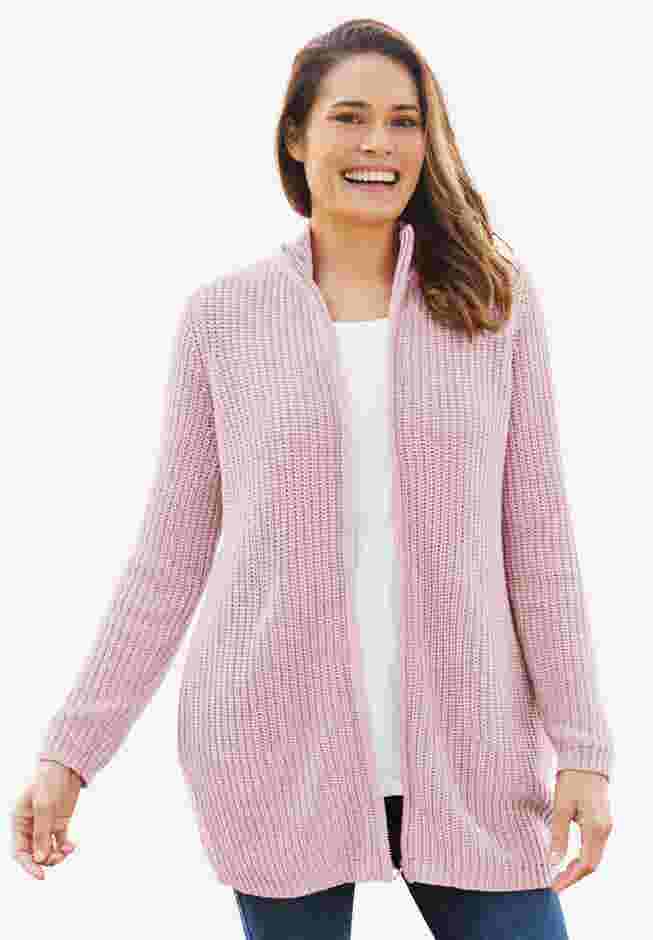 Zip Front Shaker Cardigan image number 0