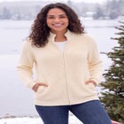 Zip Front Shaker Cardigan Sweater image number 0