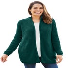 Zip Front Shaker Cardigan Sweater image number null