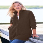 Zip Front Shaker Cardigan Sweater image number 0