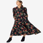 Button Front Maxi Shirtdress image number null