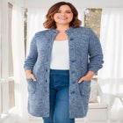Marled Jacket Duster Sweater image number null
