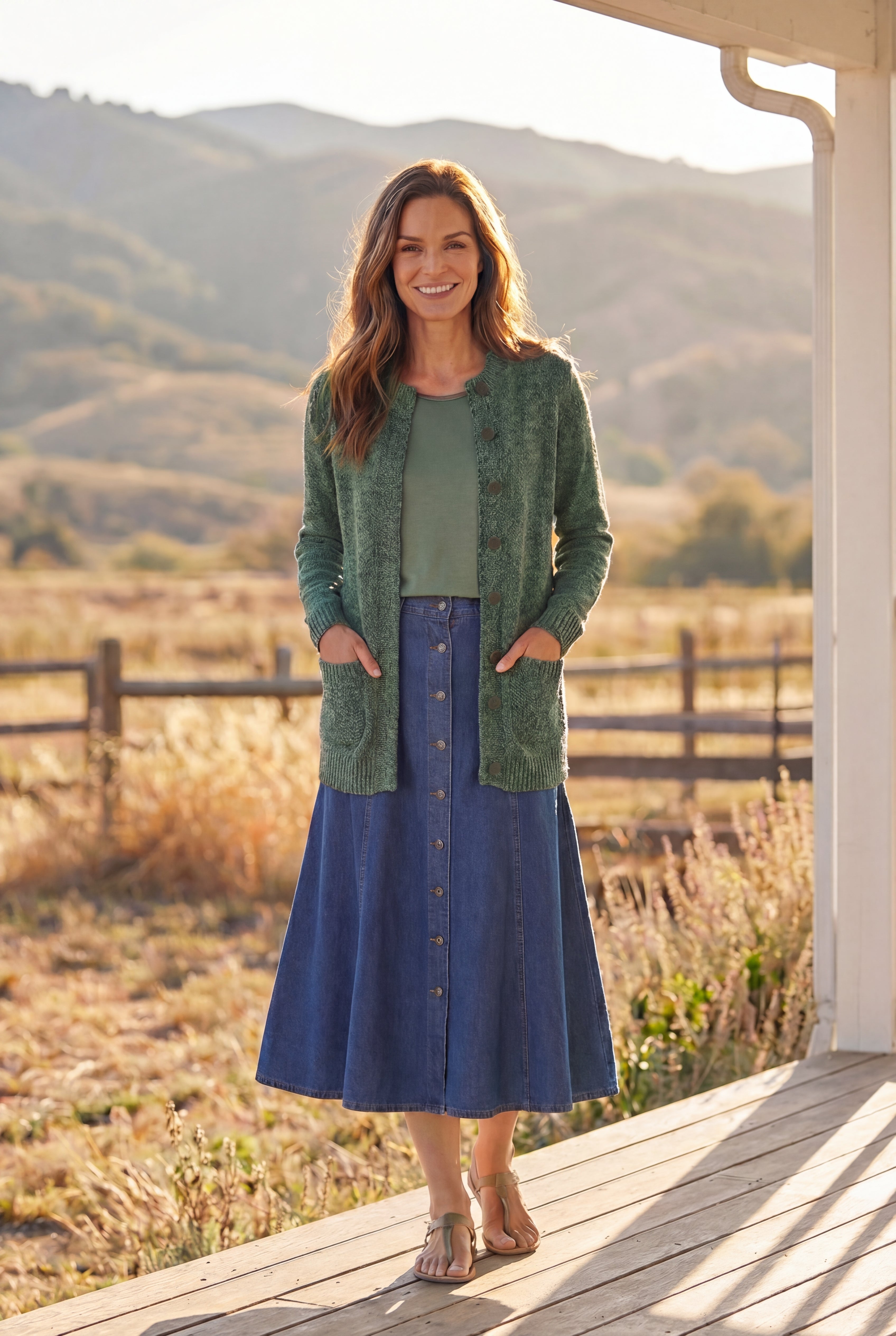 Marled Jacket Duster Sweater image number 0