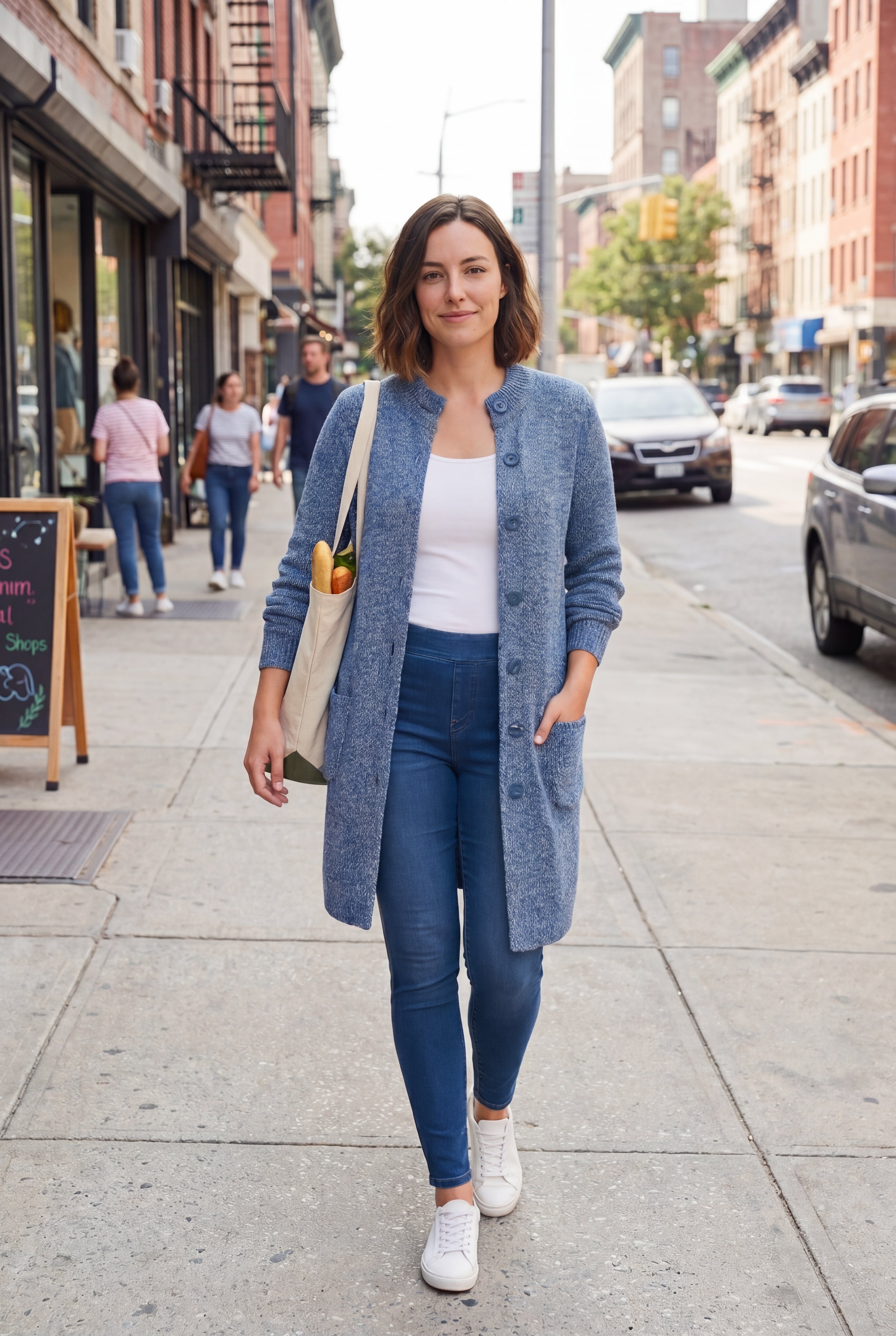 Marled Jacket Duster Sweater image number 0