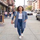 Marled Jacket Duster Sweater image number null