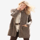 Marled Jacket Duster Sweater image number 1