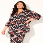 Oversized Buttondown Lounge Cover Up Shirt image number null