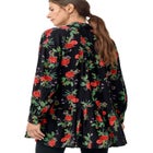 Button Front Peplum Tunic image number null