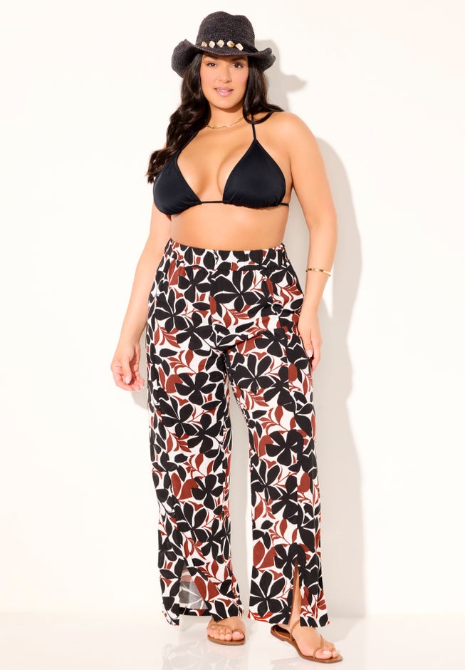 Elastic Waist Lounge Cover Up Pant image number 3
