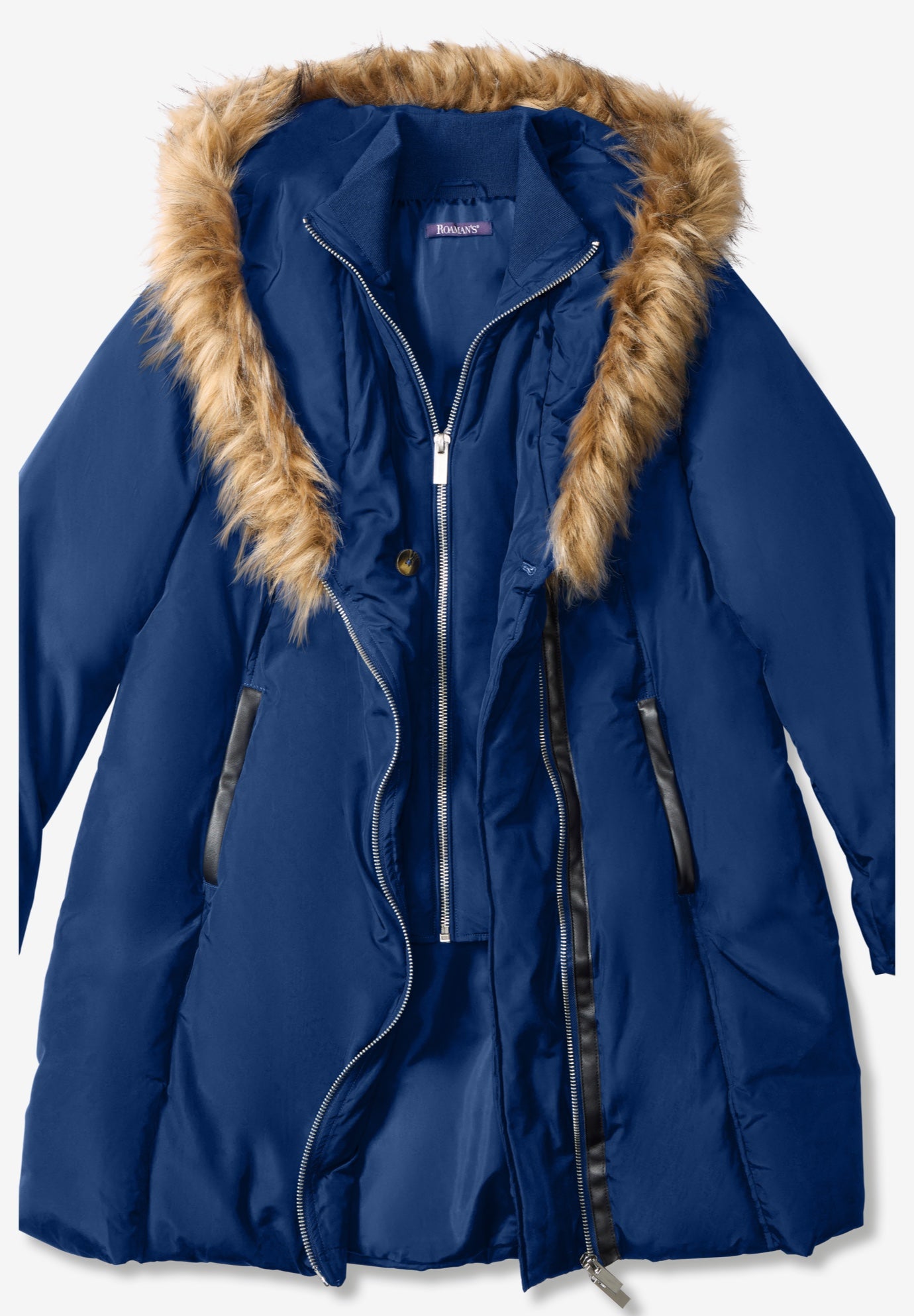 Plus Size Double Layer Puffer Coat image number 7