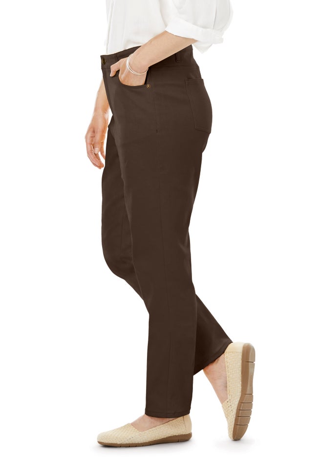 Straight-Leg Stretch Comfort Denim Five-Pocket Jeans image number 2