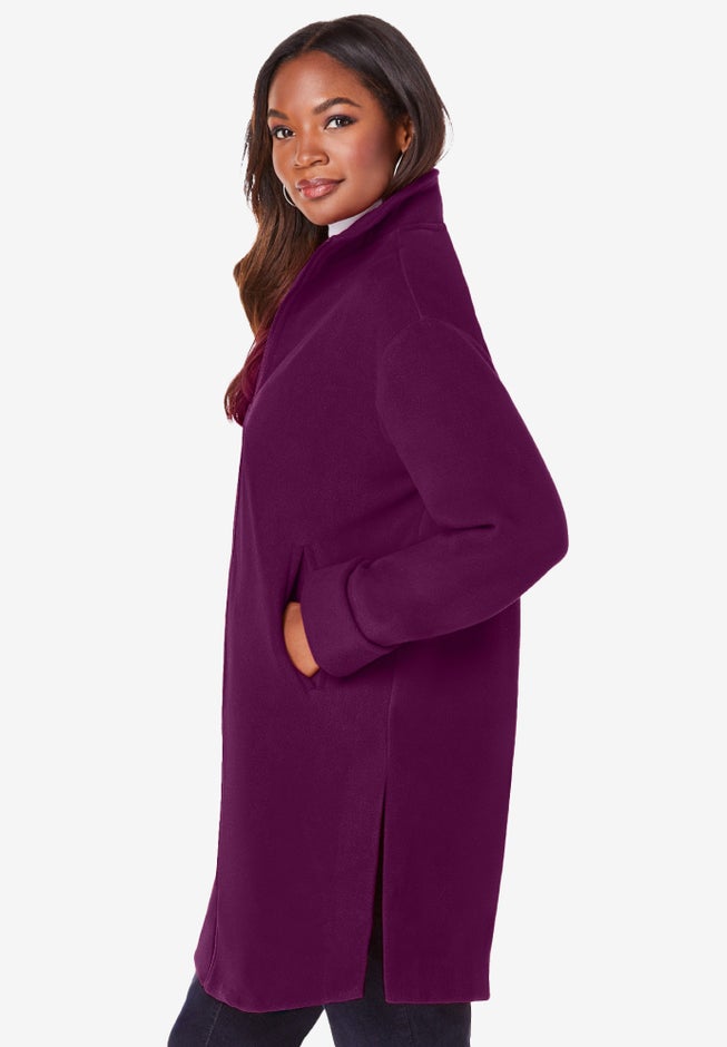 Plus Size Fleece Driving Coat image number 2