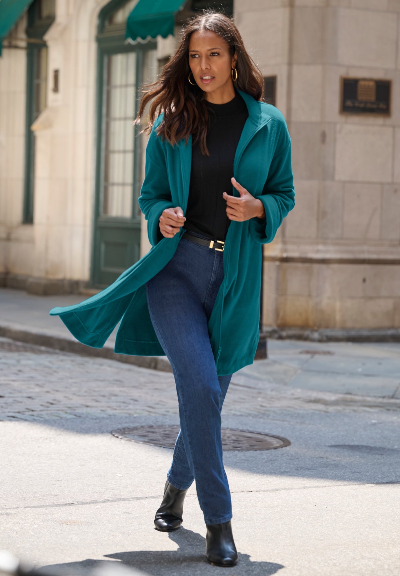 Plus Size Fleece Driving Coat image number 0