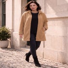 Plus Size Fleece Driving Coat image number 0