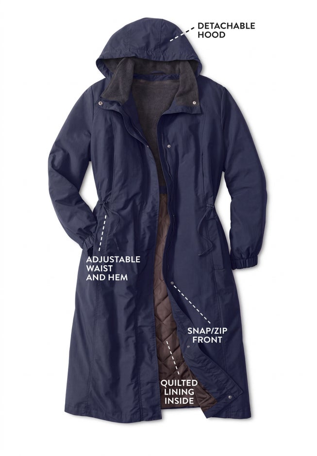 Long Hooded Taslon&reg; Jacket image number 1