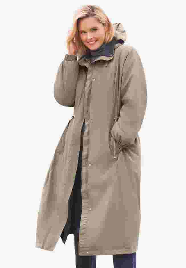 Long Hooded Taslon® Jacket image number 0