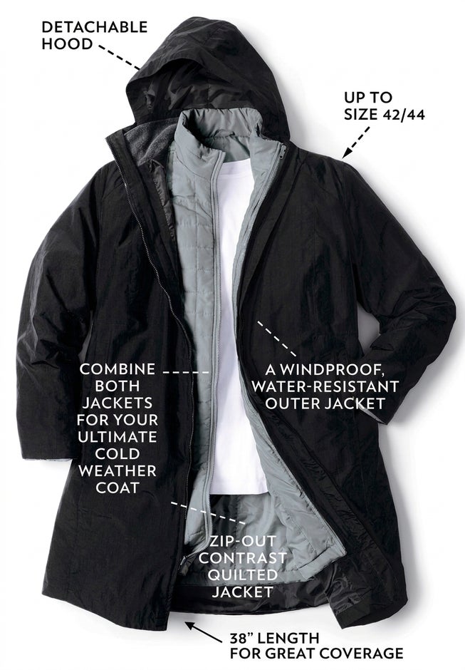 3-in-1 Hooded Taslon&reg; Jacket image number 1