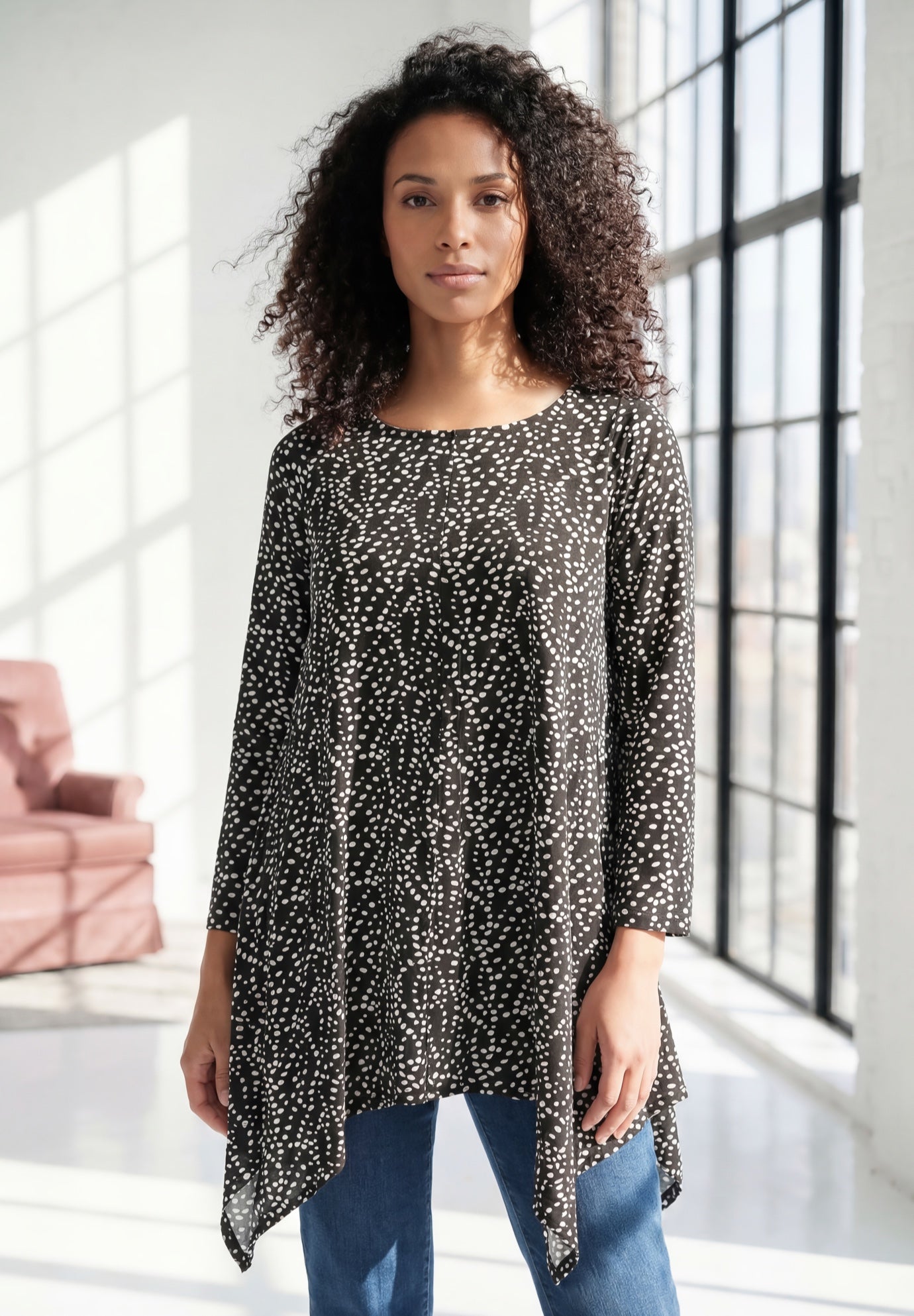 Plus Size Ultimate Handkerchief Hem Tunic image number 0