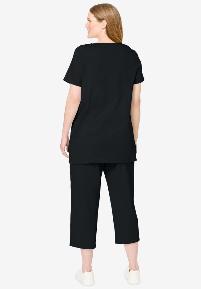 Printed Tunic and Capri Set image number 1