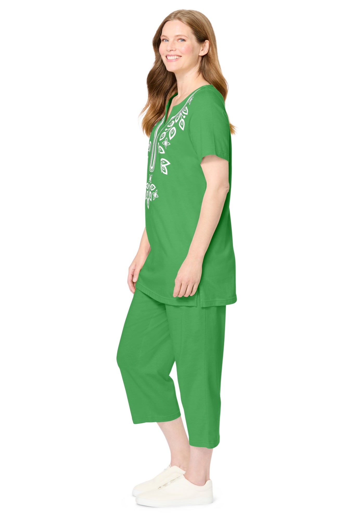 Printed Tunic and Capri Set image number 2