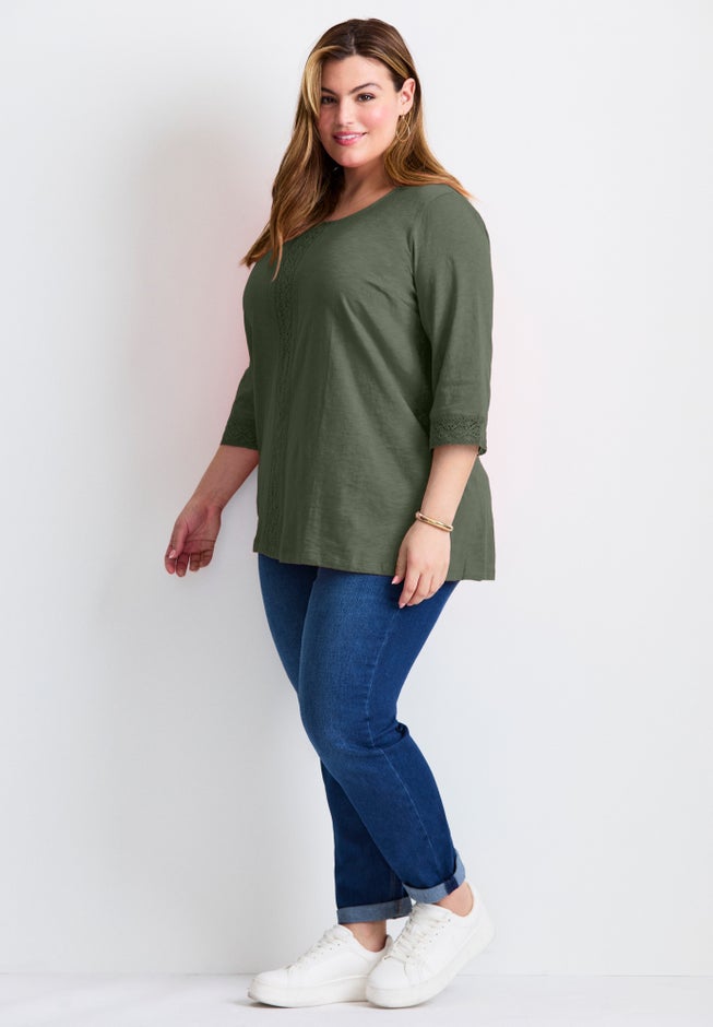 Crochet Trim Tunic image number 2
