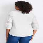 Eyelet Trim Tee image number null