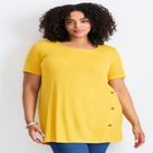 Button Detail Tunic Tee image number null