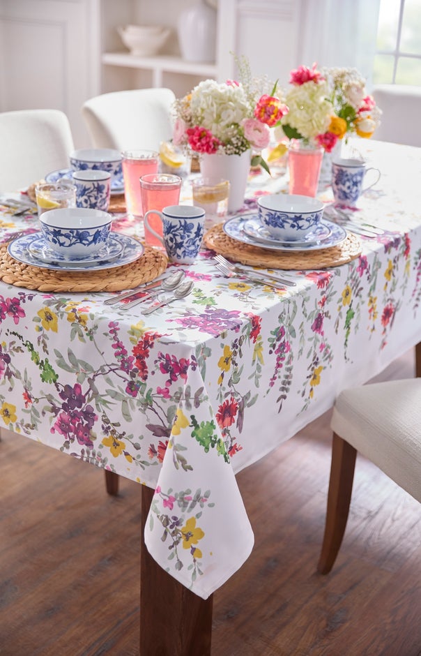 60" x 104" Floral Cascade Table Linen image number 2