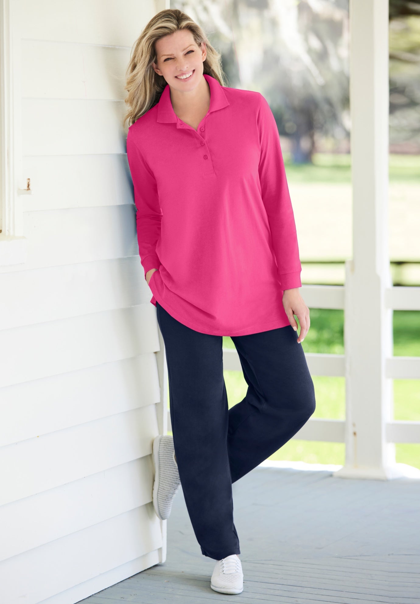 Long-Sleeve Polo Shirt image number 0