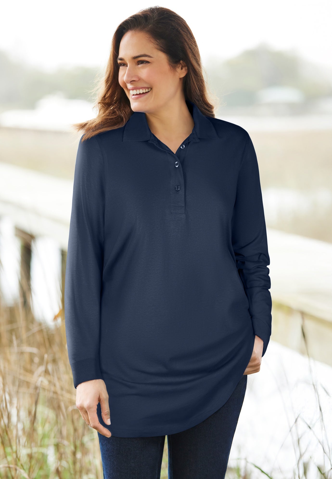 Long-Sleeve Polo Shirt image number 0