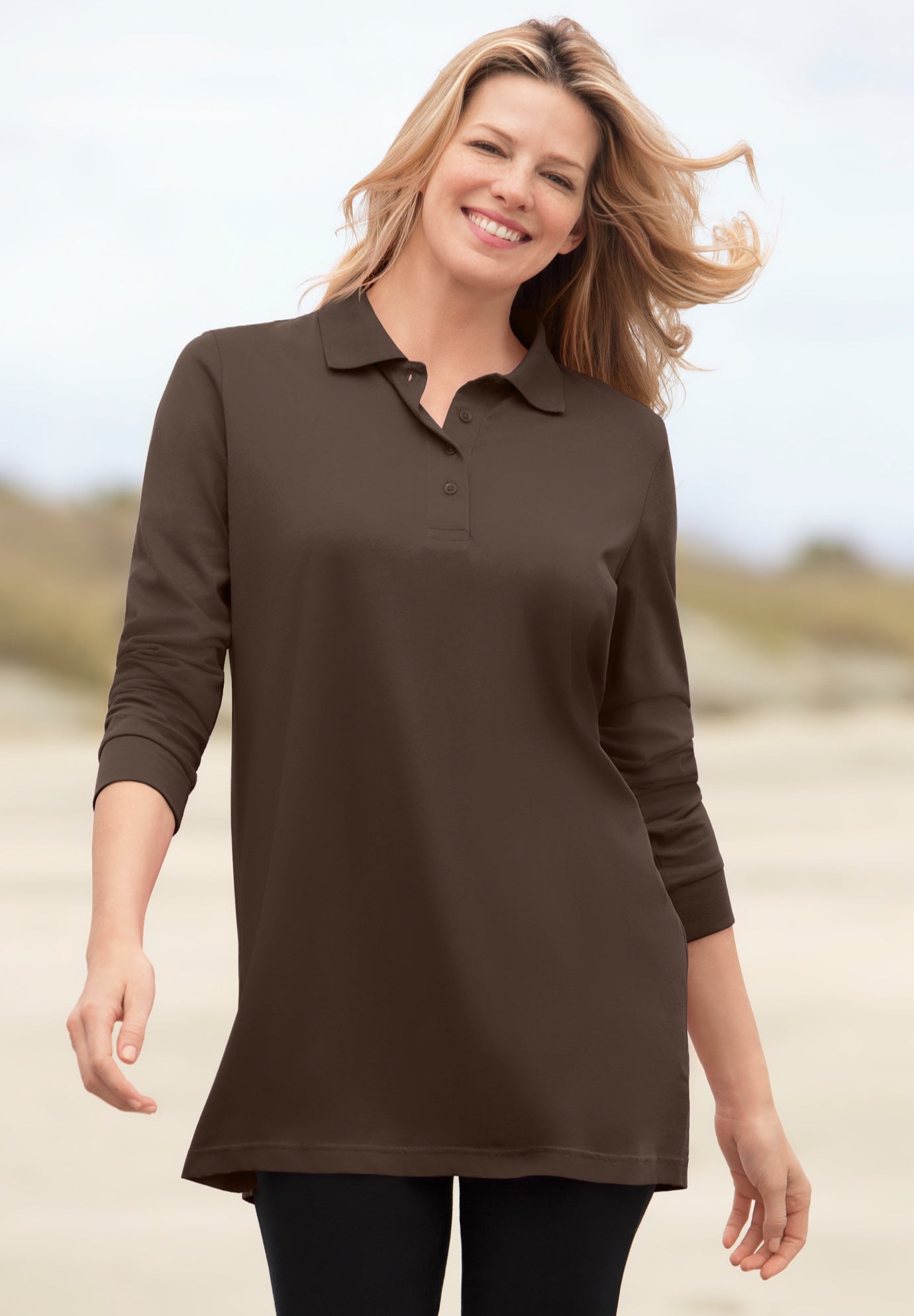 Long-Sleeve Polo Shirt image number 0