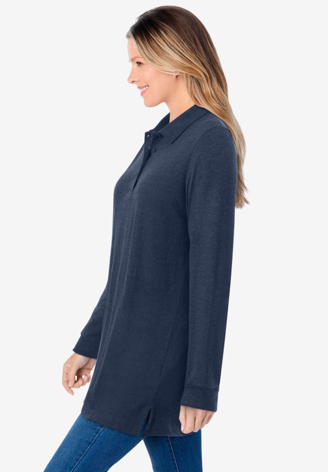 Long-Sleeve Polo Shirt image number 2