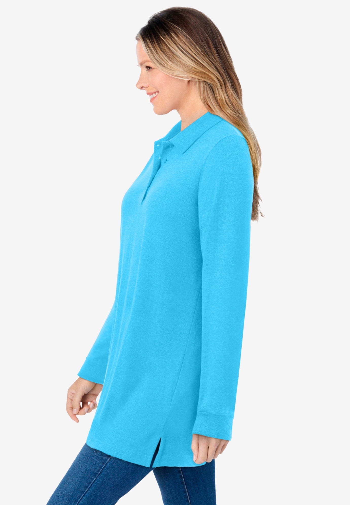 Long-Sleeve Polo Shirt image number 2