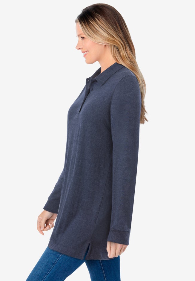Long-Sleeve Polo Shirt image number 2
