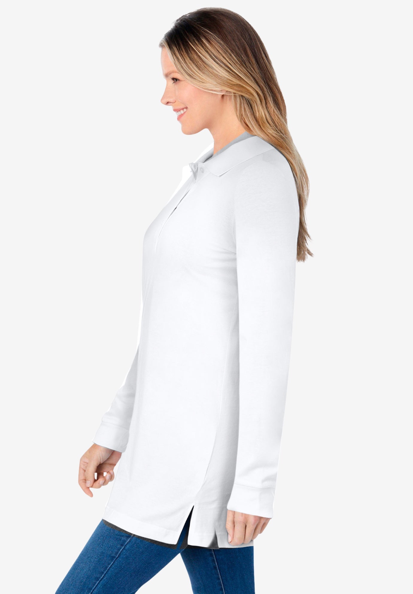 Long-Sleeve Polo Shirt image number 2