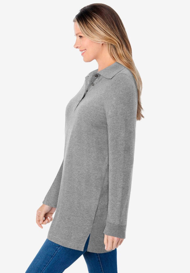 Long-Sleeve Polo Shirt image number 2