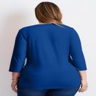 Side Ruched Faux Wrap Top image number 1