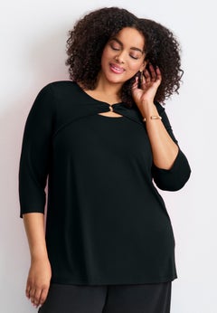 Y-Neck Swing Tunic